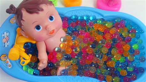 This whole set is water friendly so children and toddlers ages 2 and older can have safe bathtime fun with the beautiful doll and accessories. Learn Colors Baby Doll Bath Time Orbeez Shower Bathtub ...