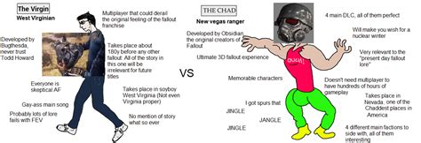 Virgin West Virginian Vs Chad New Vegas Ranger Fallout 76 Know Your