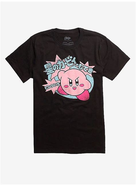 Hot Topic Kirby Kanji T Shirt Red And Grey Black Kirby Sleeve Cotton Funny Tshirts