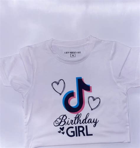 Tik Tok Birthday Girl Shirt Tik Tok Birthday Shirt Kids Etsy