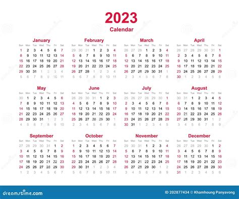 Calendario 2023 Calendario De Planificación De Plantillas De Calendario