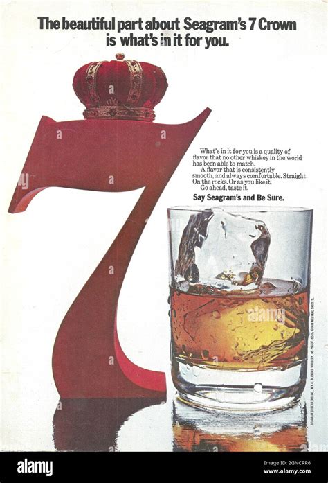 Seagrams Crown Royal Gin London Gin Vo Vintage Advert Advertisement Ad