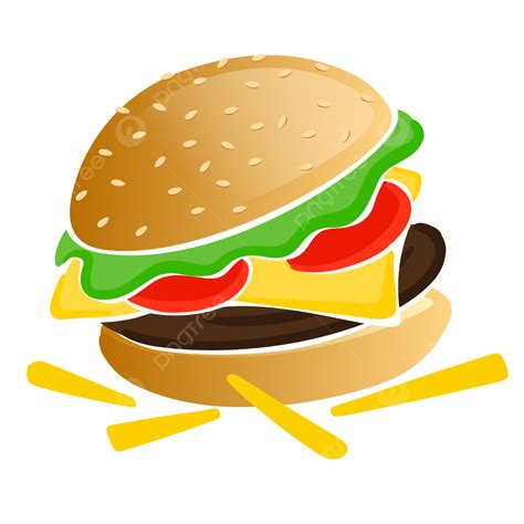 Burger Icon Simple Logo French Fries Icon Burger Logo Png And Vector