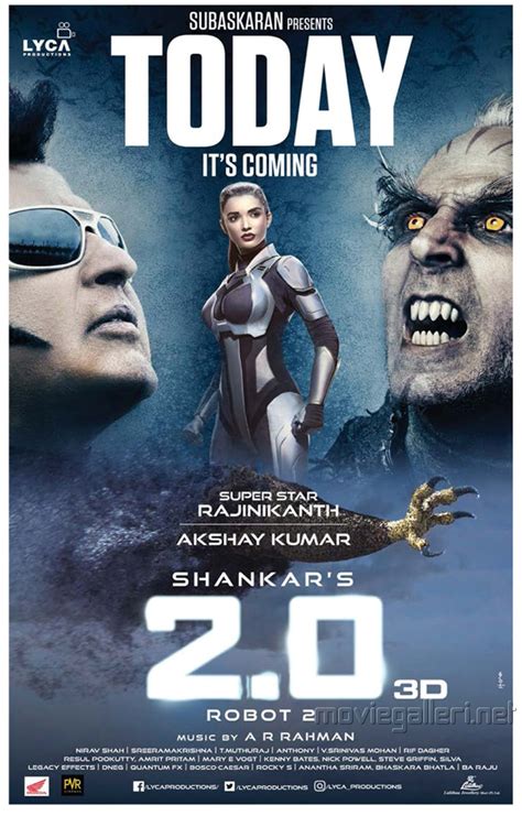 20 Movie Release Posters Rajinikanth Akshay Kumar Amy Jackson