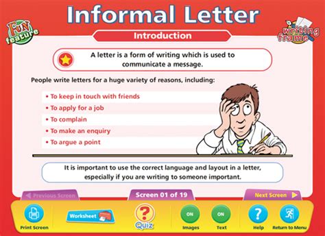 Simon, informal responses to crises of urban employment: Formal & Informal Letters - Content - ClassConnect