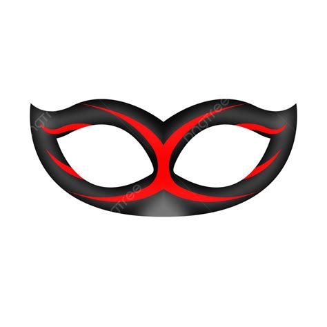 Masks Carnival Clipart Vector Abstract Black And Red Decorative