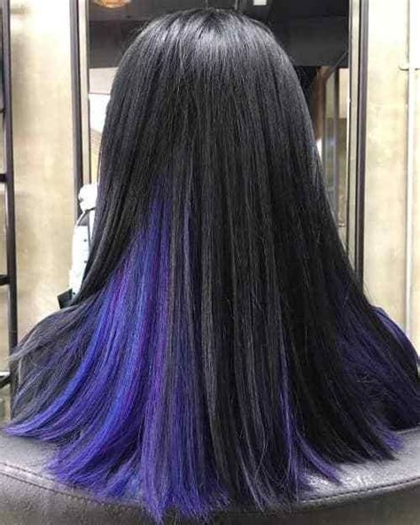 Blue And Purple Underlying Hair Color Hair Color Underneath Hidden