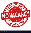 No vacancy sign or stamp Royalty Free Vector Image