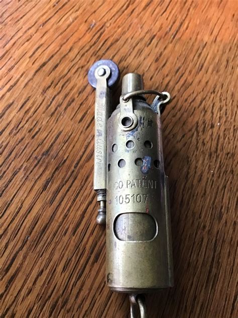 Antique 1920s Wwi Brass Ifa Trench Lighter Imco Made In Austria Patent