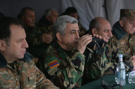President Sarkisian Visits Artsakh Says Armenian People Will Defend