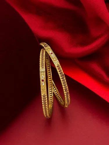 brass party wear gold plated artificial bangle set at rs 140 set in surat