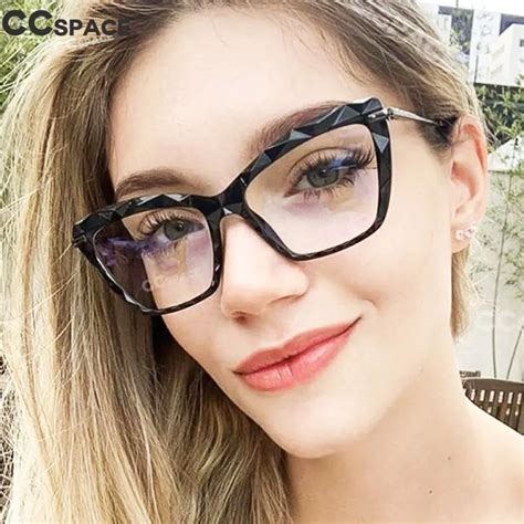 Fashion Square Glasses Frames Women Cat Eye Uv Trending Styles Brand