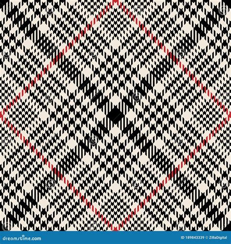 Tweed Pattern Diagonal Plaid Seamless Hounds Tooth Texture Stock