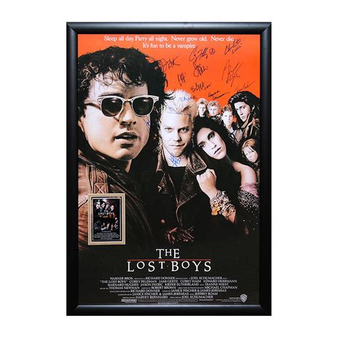 Framed Signed Movie Poster Lost Boys Signed Horror Memorabilia