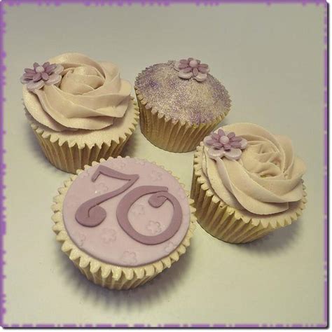 70th Birthday Cupcakes Decorated Cake By Helen Geraghty Cakesdecor