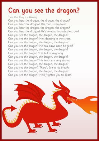 dragon song  early years primary teaching resources eyfs ks