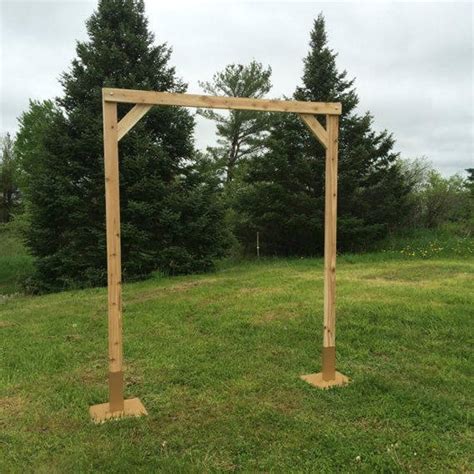 5 Piece Cedar Wedding Arch With Two Square Stands Etsy Wooden