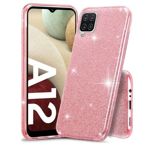 Etui Glitter Case Do Samsung Galaxy A12 Pink Różowy