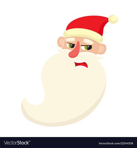 Cute Santa Claus Upset Confused Facial Royalty Free Vector
