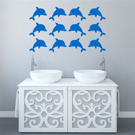 Dolphins Bathroom Wall Stickers By Mirrorin