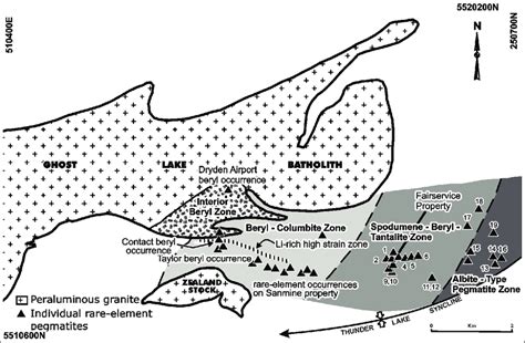 Geology And Distribution Of Zones Of Rare Element Pegmatites In The