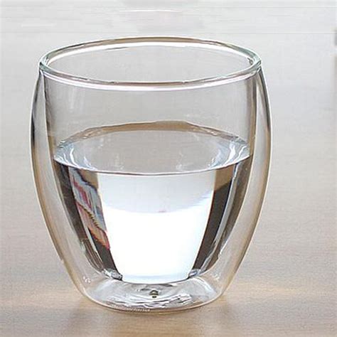 250ML Heat Resistant Double Wall Glass Cup Tea Drink Cup Handmade ...
