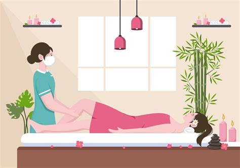 illustration vectorielle de massage dans un salon de beauté 2211899 telecharger vectoriel