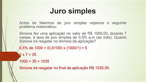 matemática financeira juros simples e compostos youtube