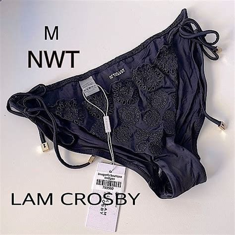 10 Crosby Derek Lam Swim Nwt M Derek Lam Crosby Black Bikini String