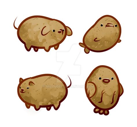 Daily Affortables Potato Animals By Miloudee On Deviantart