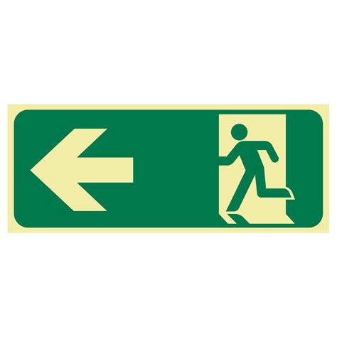 EXIT SIGN - RUNNING MEN ARROW LEFT | Buy Now | Discount Safety Signs ...