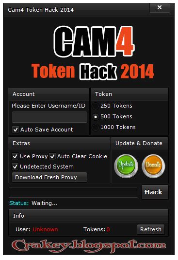 Free Cam4 Tokens Hack Adder Generator 2014 Working Globsi Heel
