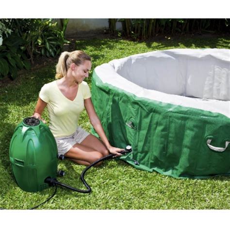 Coleman Saluspa 6 Person Round Portable Inflatable Outdoor Hot Tub Spa Green 1 Piece Fry’s