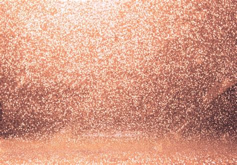 Rose Gold Glitter Holidays Lights Background Polyester Or