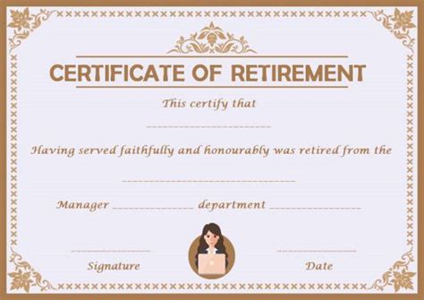 Retirement Certificate Everything Has An End At Certain Age Also In
