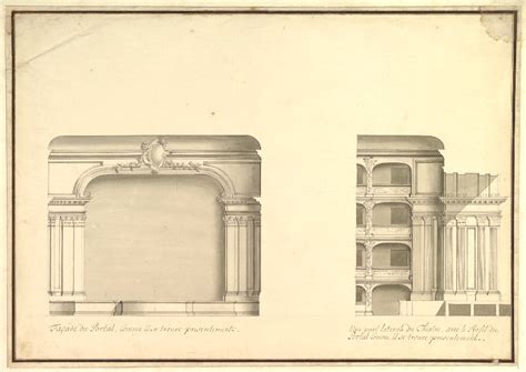 Elevation Of Proscenium And Lateral View Met Dp820191 Free Stock