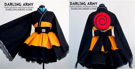 Uzumaki Naruto Shippuden Cosplay Kimono Dress By