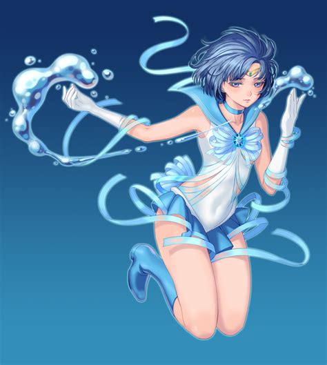 Mizuno Ami And Sailor Mercury Bishoujo Senshi Sailor Moon And More Drawn By Eclosion Danbooru