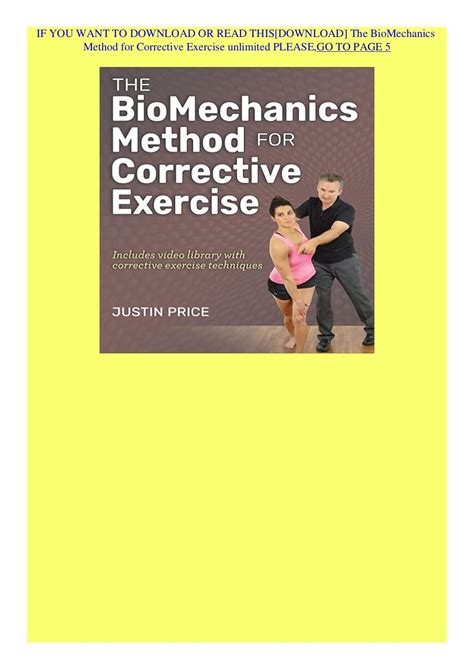 Download The Biomechanics Method For Corrective Exercise Unlimited