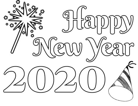 New Year's Coloring Page 2020 "Let Your Light Shine" (Free Printbale PDF)