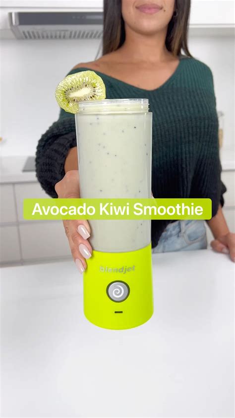 Avocado Kiwi Smoothie Blendjet Recipe Fruit Smoothie Recipes Blender