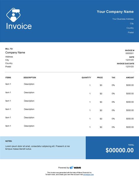 Consulting Invoice Template Best Free And Simple Templates For