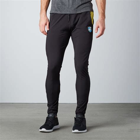 Elysium Sport Sweatpants Black Yellow Sports Sweatpants