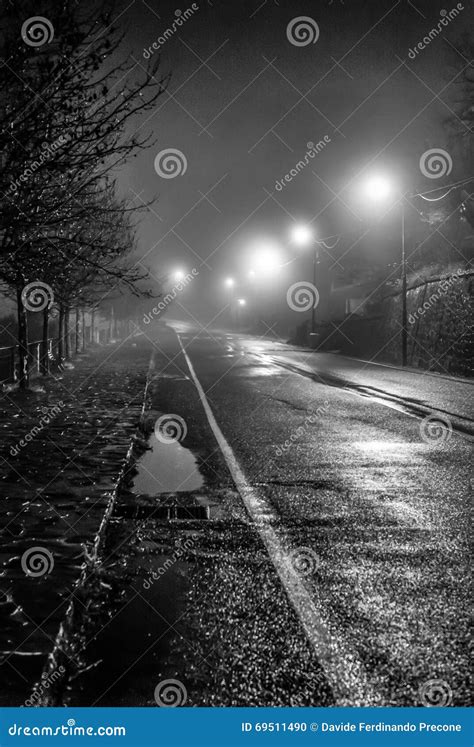 The Asphalt On A Rainy Stock Photo Image Of Lines Road 69511490