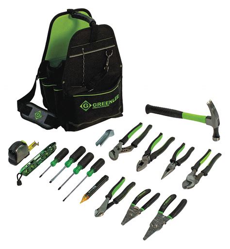 Greenlee Electricians Tool Kit 17 Pieces Caddy