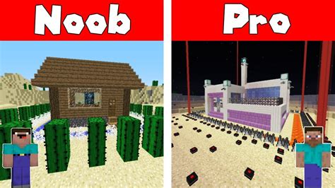 Minecraft Noob Vs Pro Safest House Build Challenge Minecraft