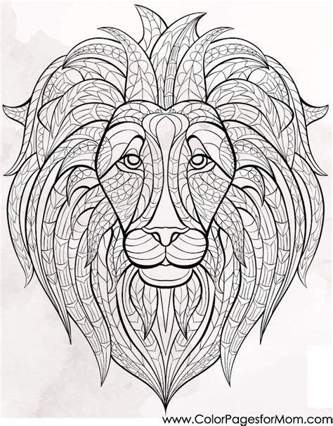 Lions are one of the most popular subjects for coloring. Animals 83 Advanced Coloring Pages