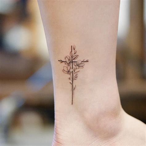 Cross With Flower Tattoo Meaning