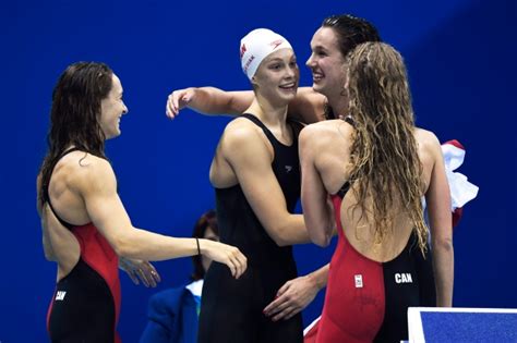 Canada Wins Bronze In 4x100 Swimming Freestyle Relay For First Medal In