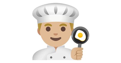 👨🏼‍🍳 Man Cook Medium Light Skin Tone Emoji